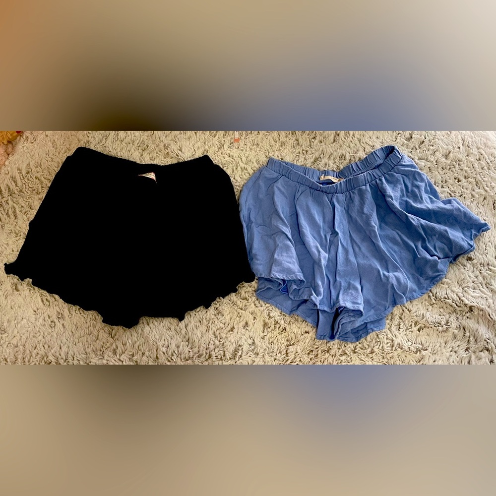 2 Altar’d State Blue and Black Soft Intimates Shorts XS